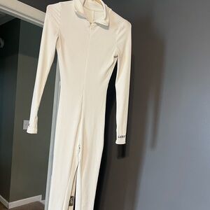 Luxy White Long Sleeve Romper